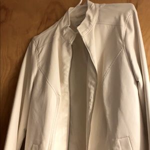 Cream Faux Leather Jacket (Used)